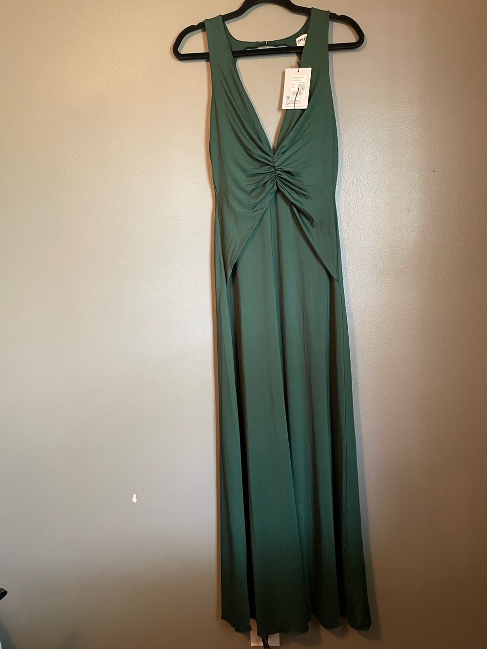NWT Princess Polly Sz 6 Women’s Forest Green Frederica Plunge Maxi Dress Ret $99